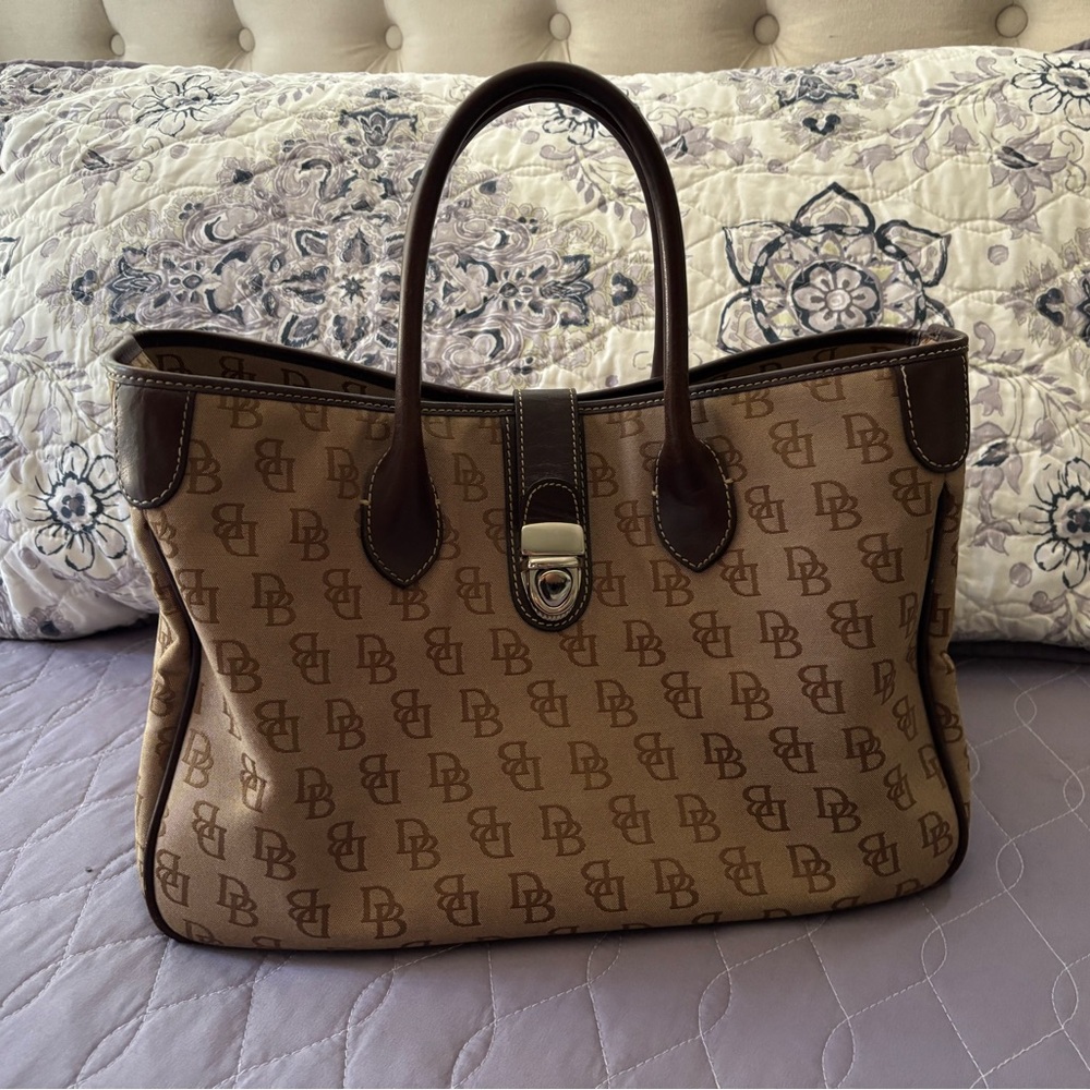 Dooney & Bourke Tan Monogram Tote